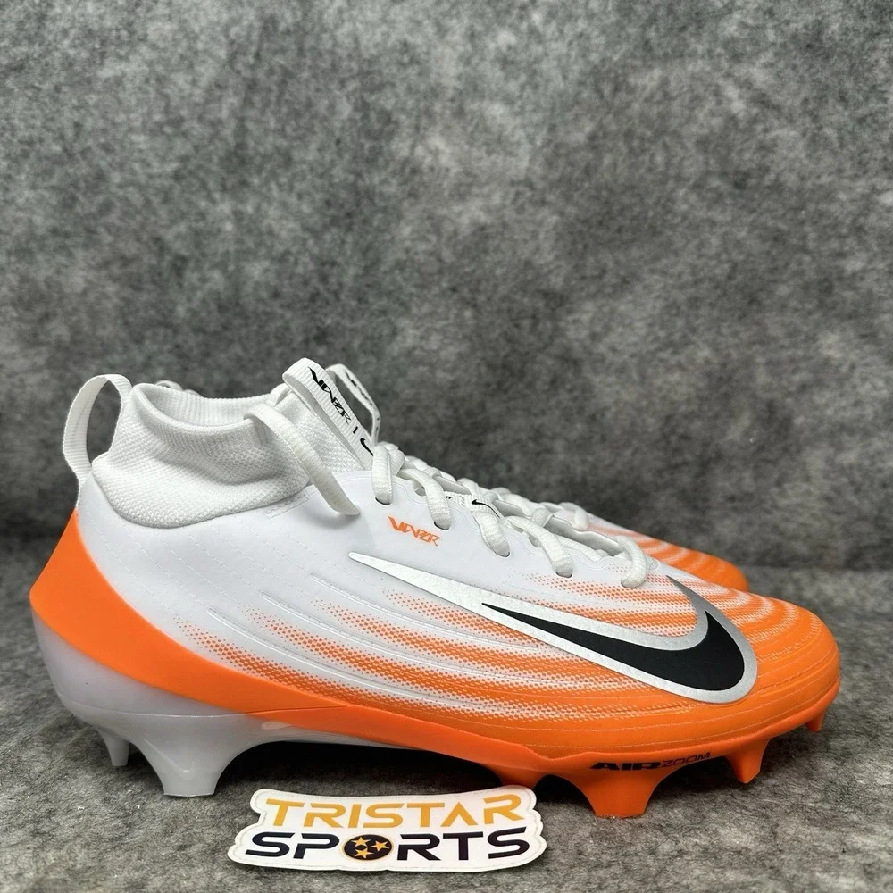 Nike Vapor Pro 1 Football Cleats Mens Size 7.5 White Orange Black HM8850-103